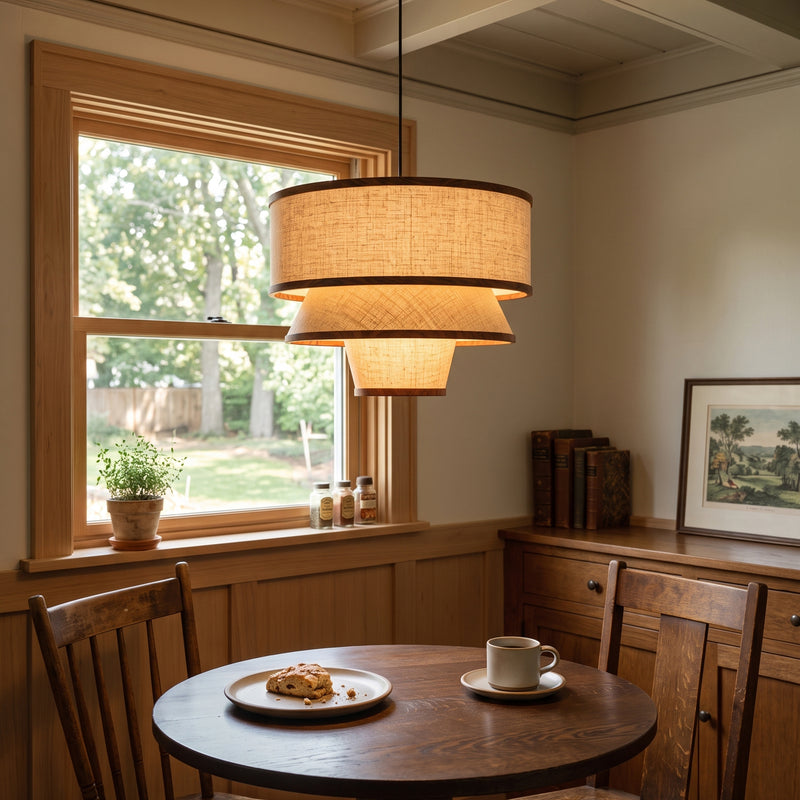 Kingsley Tiered Fabric Chandelier – detail 4