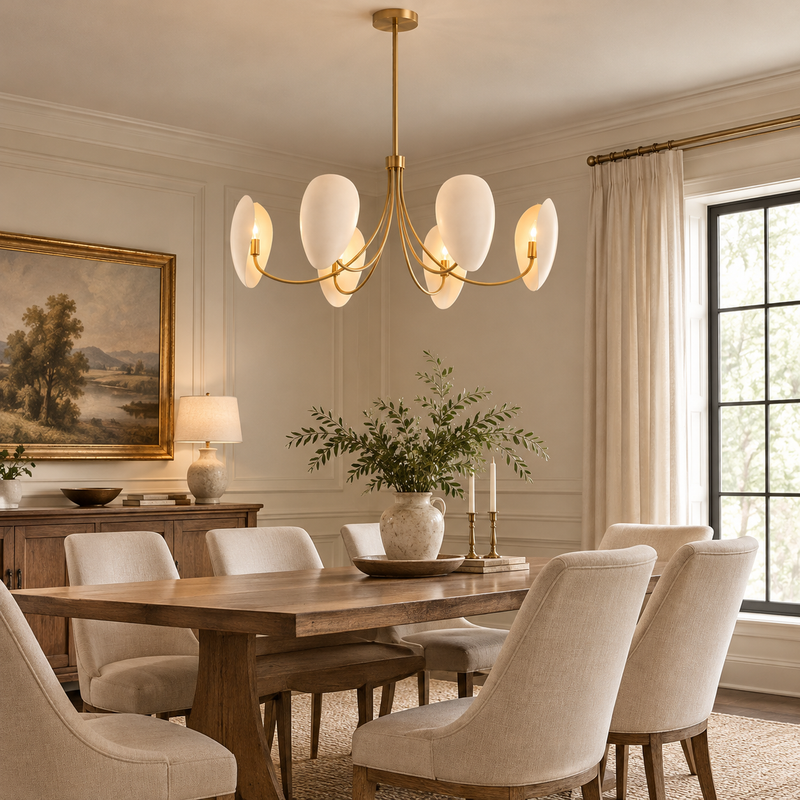 Leander Sculptural Petal Chandelier – detail 3