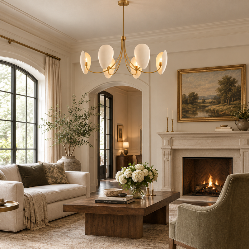 Leander Sculptural Petal Chandelier – detail 2