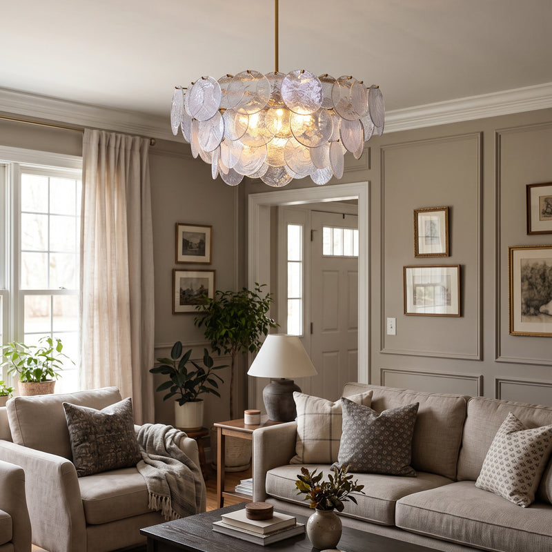 Leighton Petal Glass Chandelier