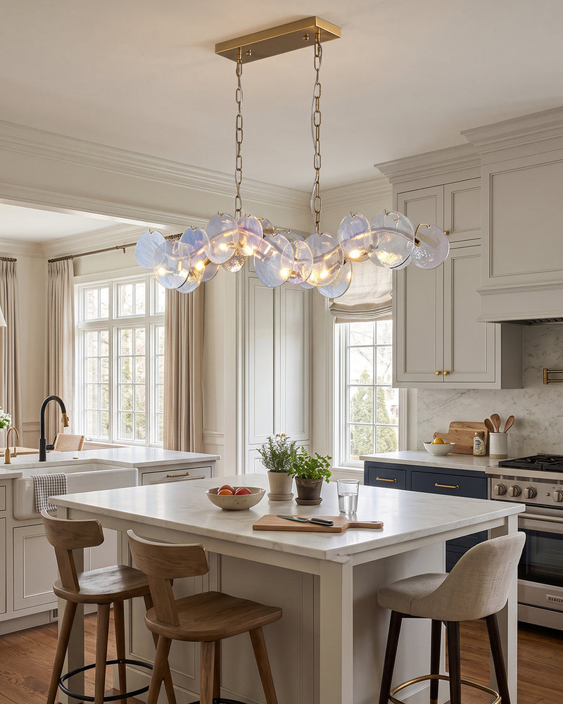 Leighton Petal Glass Linear Chandelier