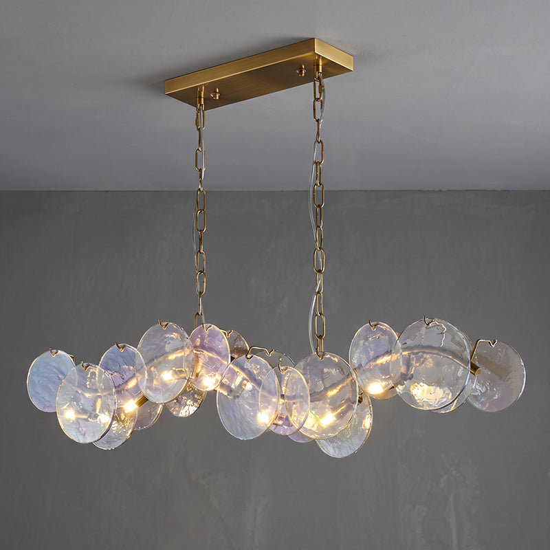 Leighton Petal Glass Linear Chandelier