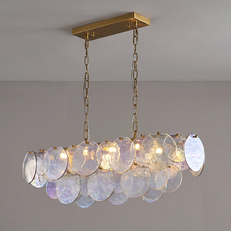 Leighton Petal Glass Linear Chandelier