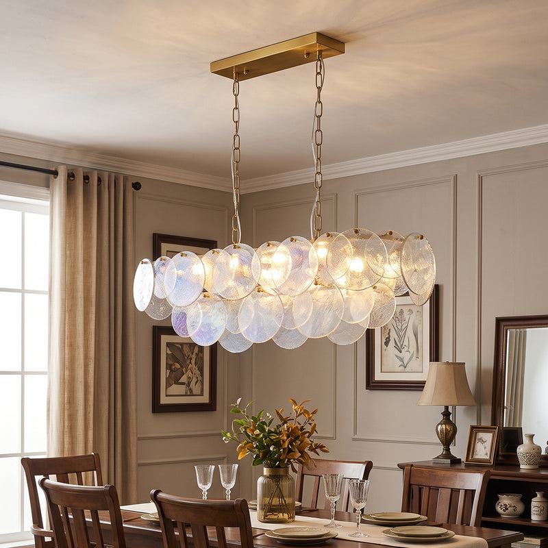 Leighton Petal Glass Linear Chandelier