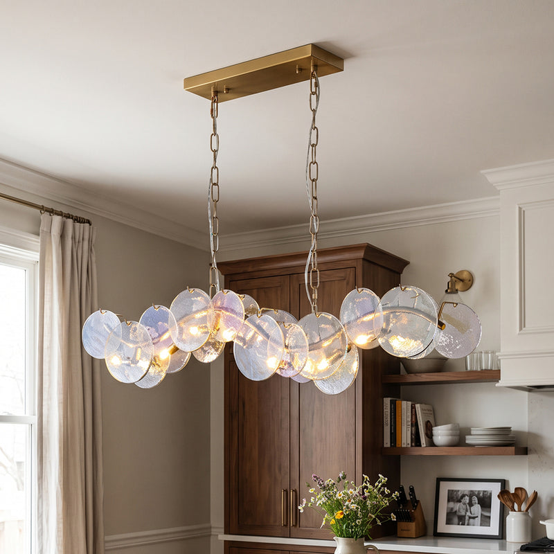 Leighton Petal Glass Linear Chandelier