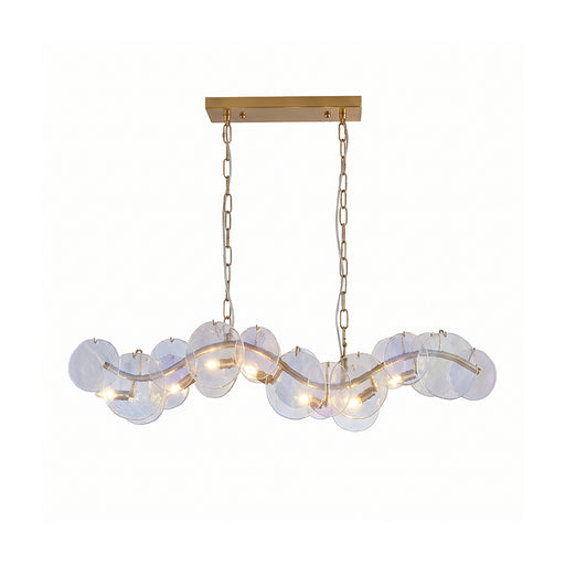 Leighton Petal Glass Linear Chandelier