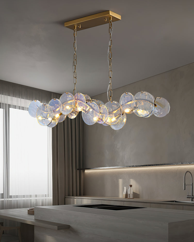 Leighton Petal Glass Linear Chandelier