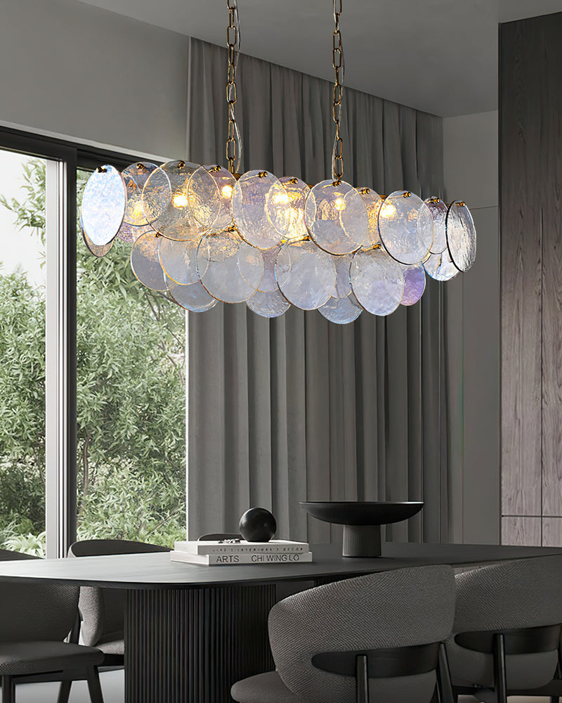 Leighton Petal Glass Linear Chandelier