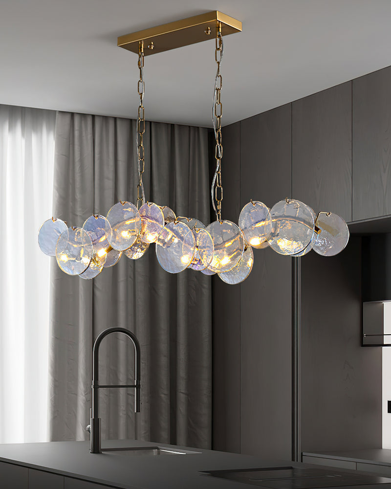Leighton Petal Glass Linear Chandelier
