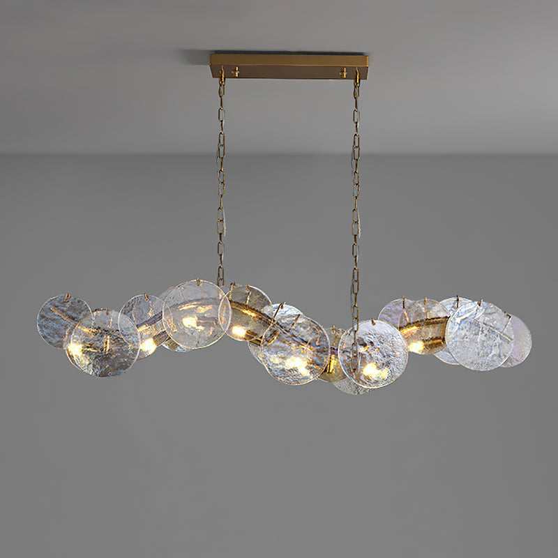 Leighton Petal Glass Linear Chandelier