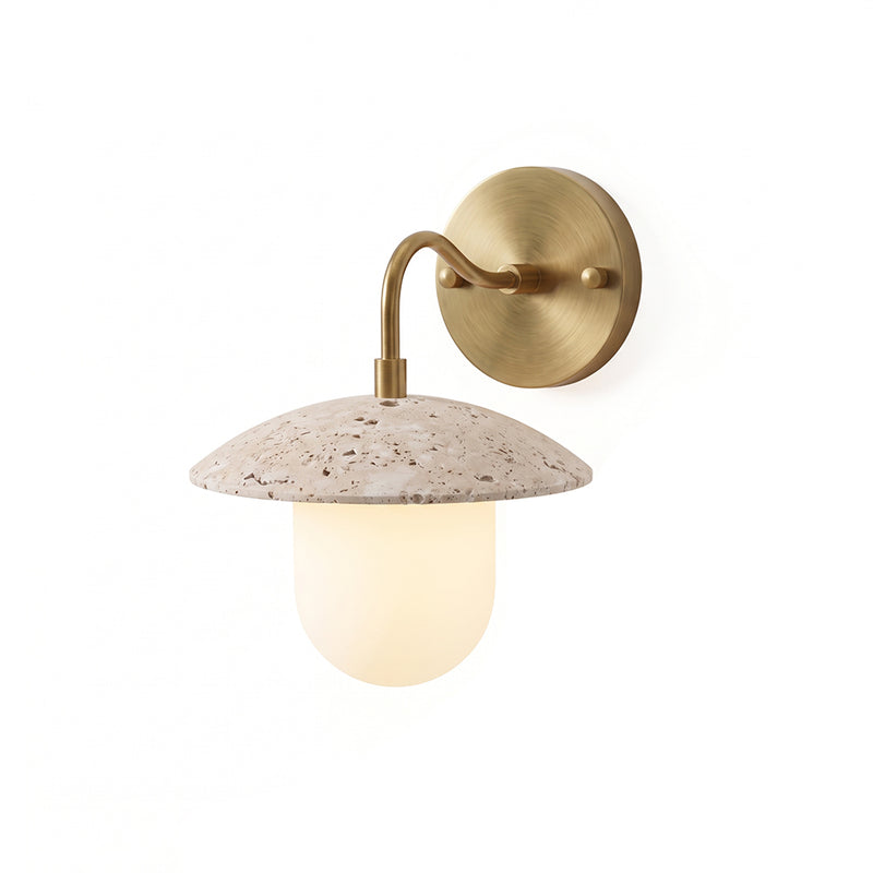 Leland Travertine Dome Wall Sconce