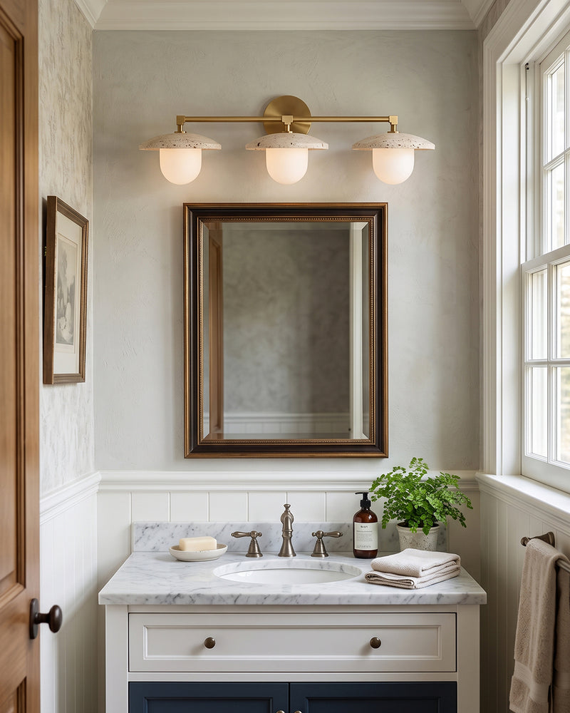 Leland Travertine Dome Wall Sconce