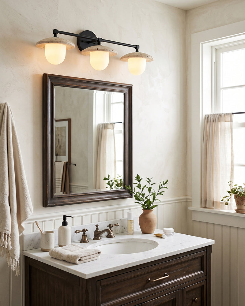 Leland Travertine Dome Wall Sconce