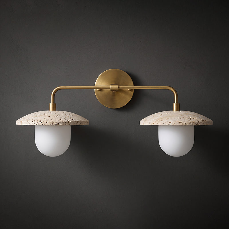 Leland Travertine Dome Wall Sconce