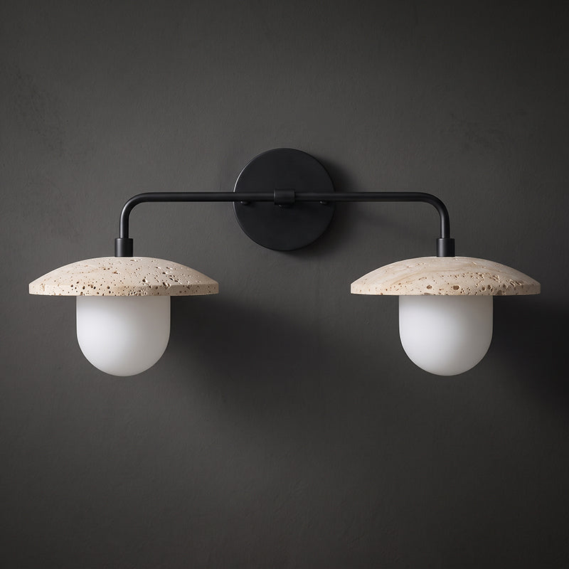Leland Travertine Dome Wall Sconce