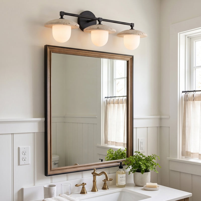 Leland Travertine Dome Wall Sconce