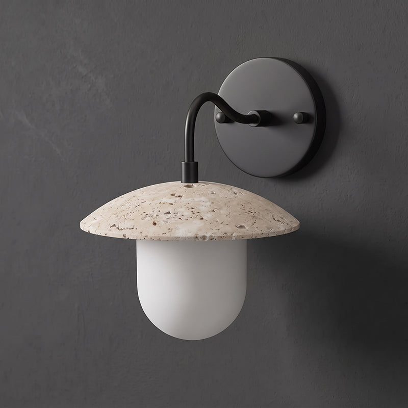 Leland Travertine Dome Wall Sconce