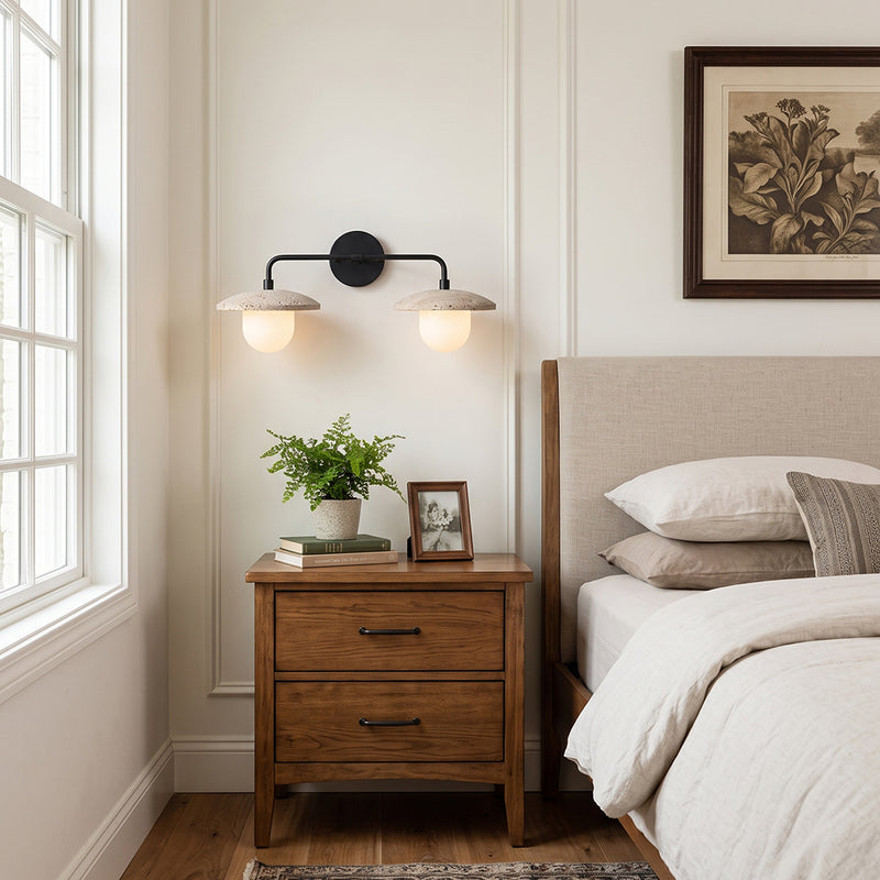 Leland Travertine Dome Wall Sconce