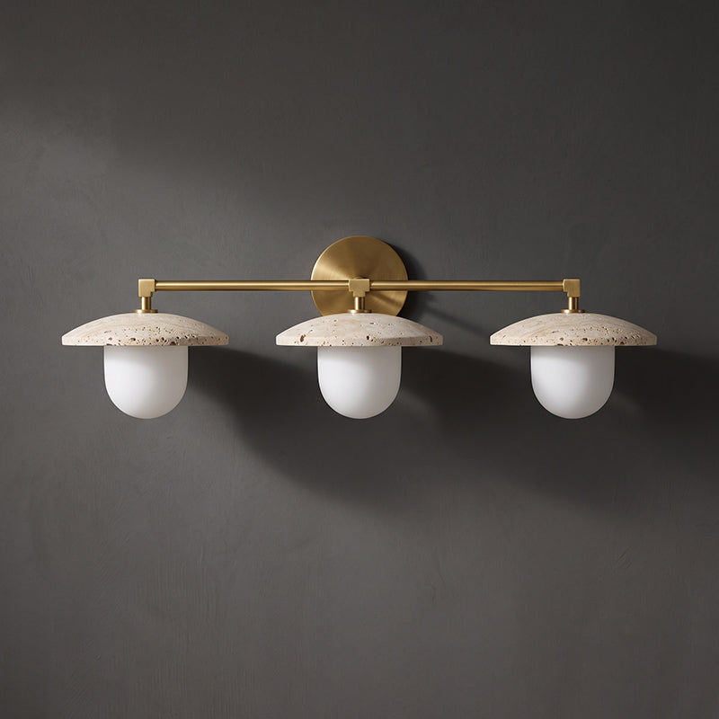 Leland Travertine Dome Wall Sconce