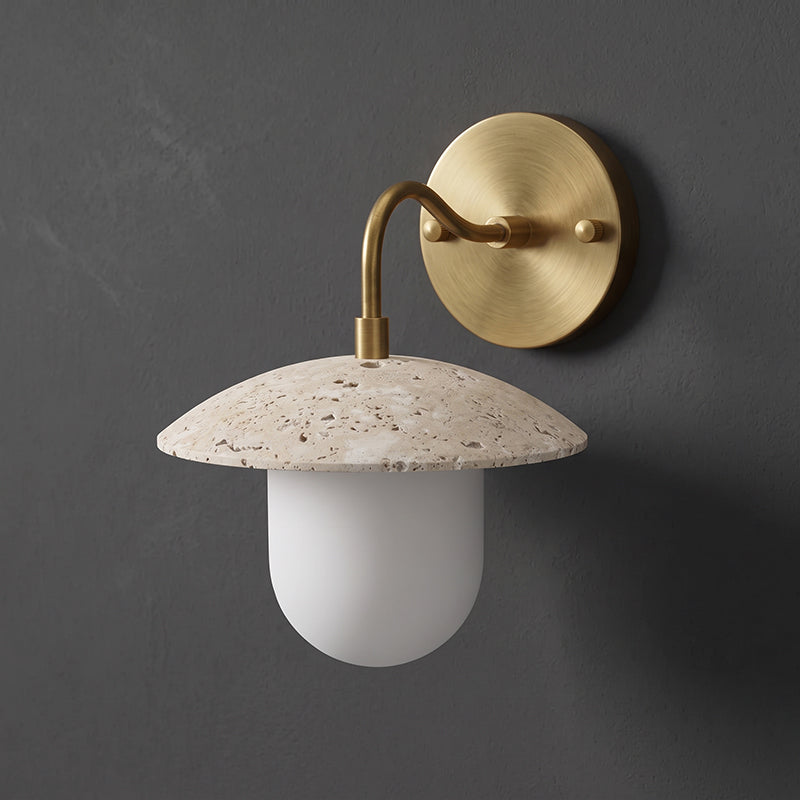 Leland Travertine Dome Wall Sconce