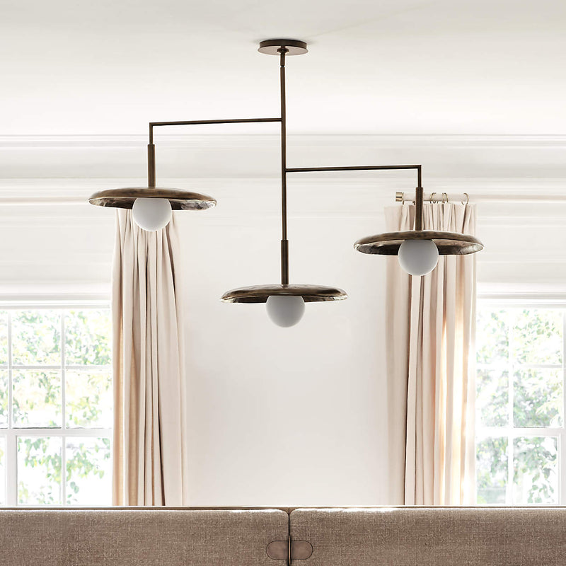 Lilypad Brass Chandelier