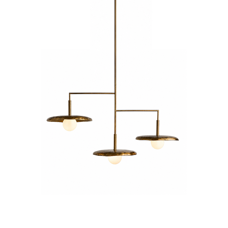 Lilypad Brass Chandelier