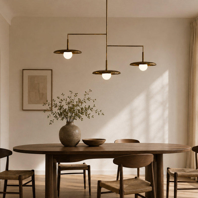 Lilypad Brass Chandelier