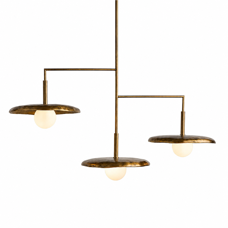 Lilypad Brass Chandelier