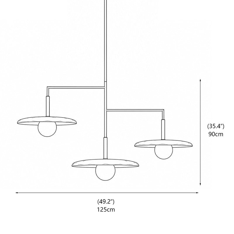 Lilypad Brass Chandelier