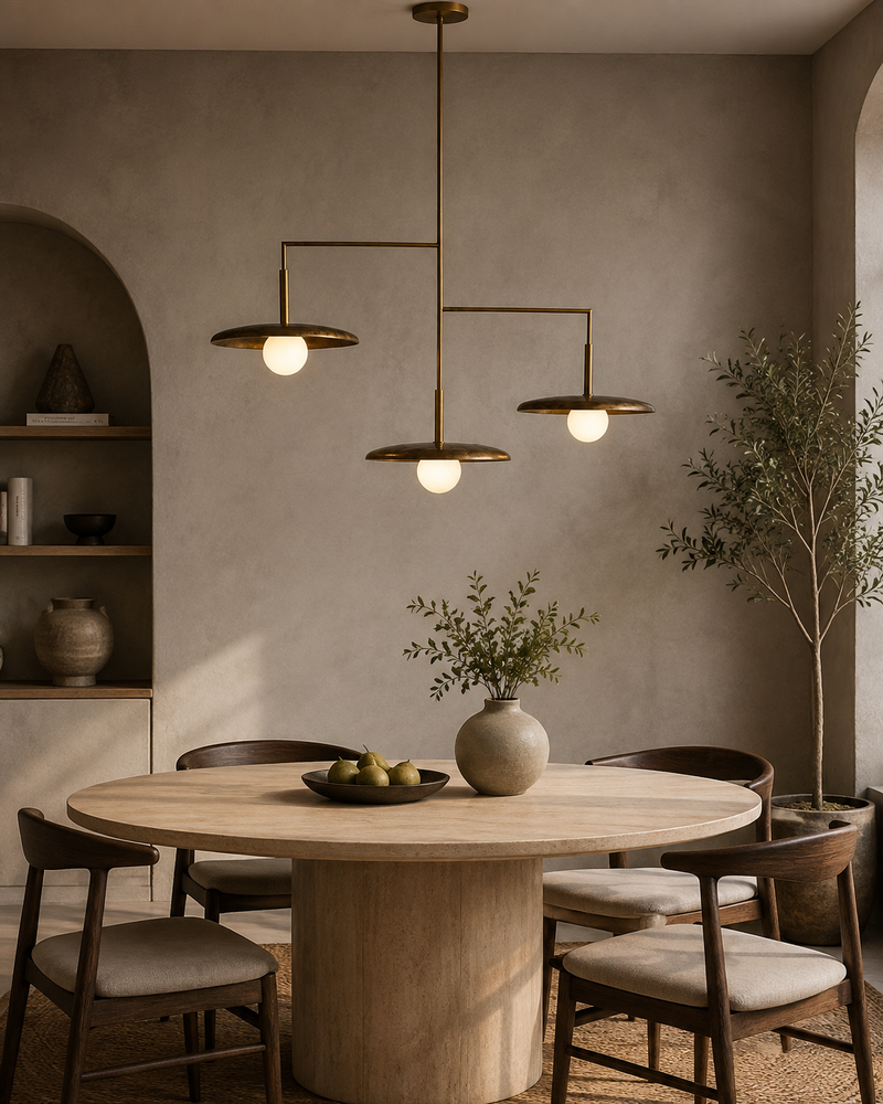 Lilypad Brass Chandelier