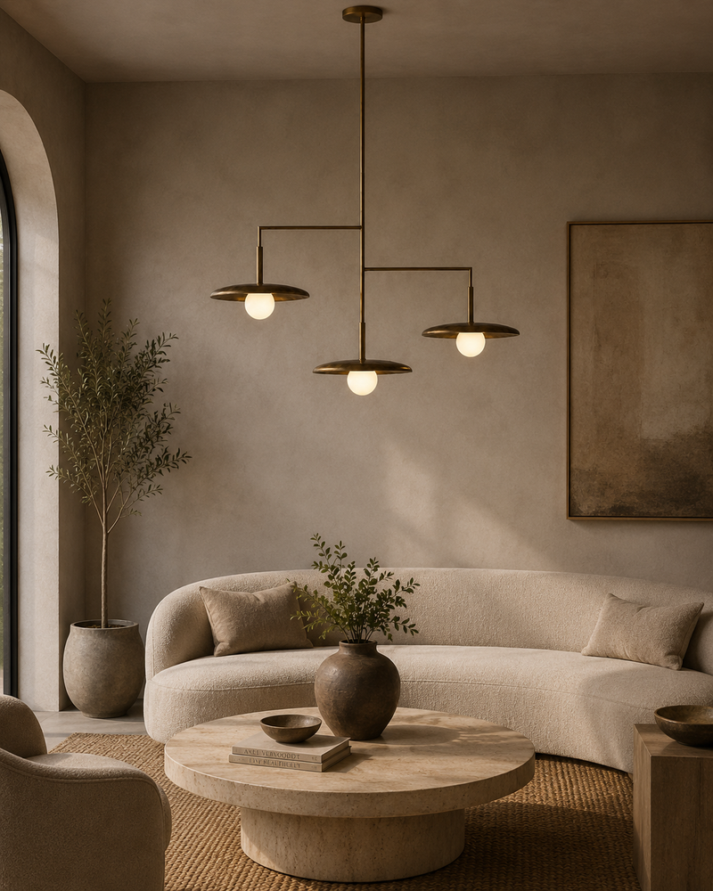 Lilypad Brass Chandelier