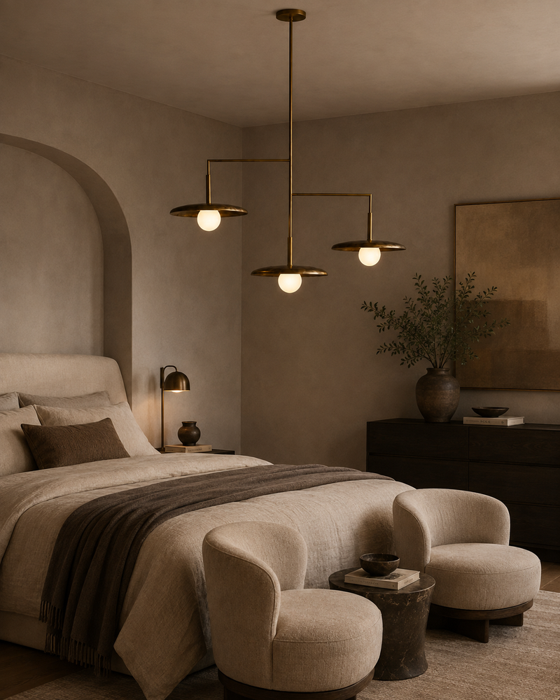 Lilypad Brass Chandelier