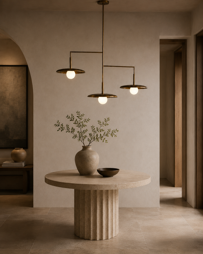 Lilypad Brass Chandelier
