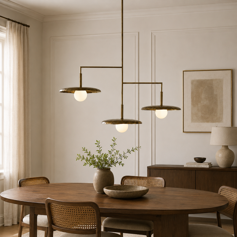 Lilypad Brass Chandelier