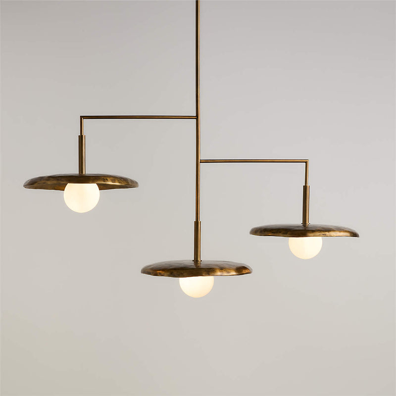 Lilypad Brass Chandelier