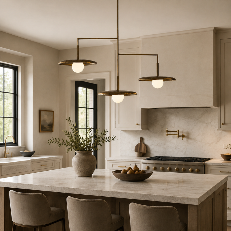 Lilypad Brass Chandelier
