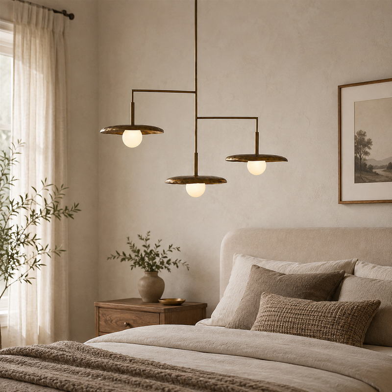 Lilypad Brass Chandelier