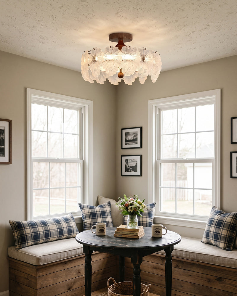 Linnea Glass Semi-Flush Mount
