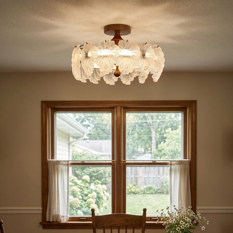 Linnea Glass Semi-Flush Mount