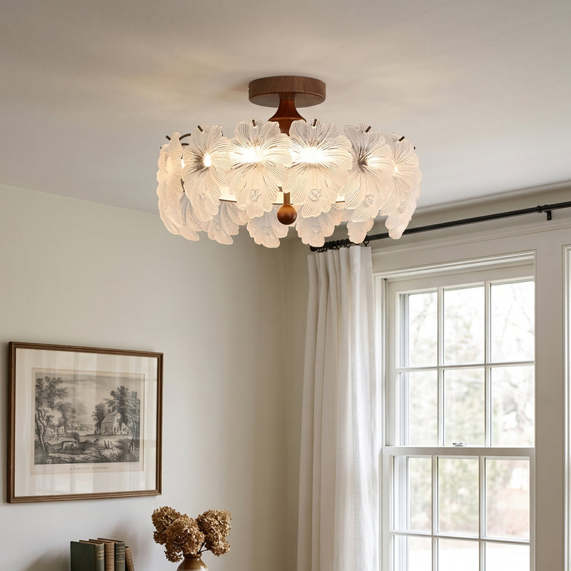 Linnea Glass Semi-Flush Mount