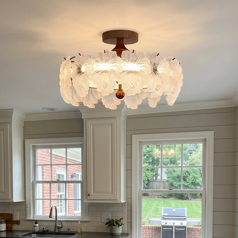 Linnea Glass Semi-Flush Mount