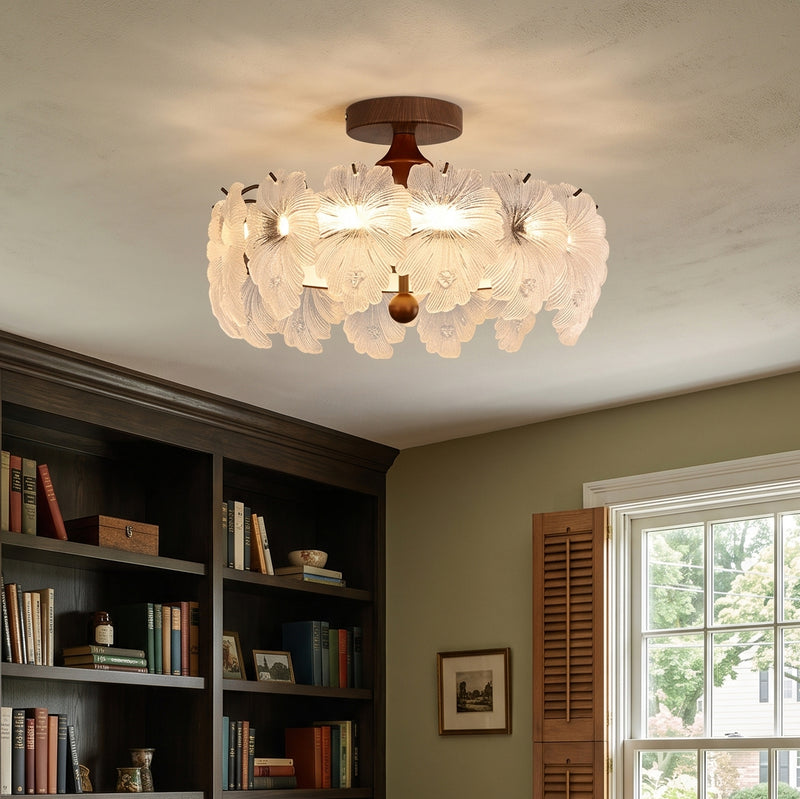 Linnea Glass Semi-Flush Mount