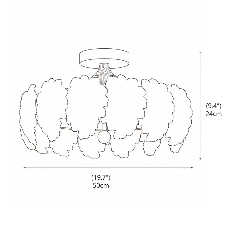 Linnea Glass Semi-Flush Mount