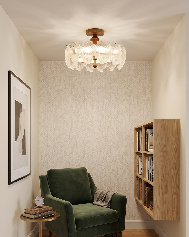 Linnea Glass Semi-Flush Mount
