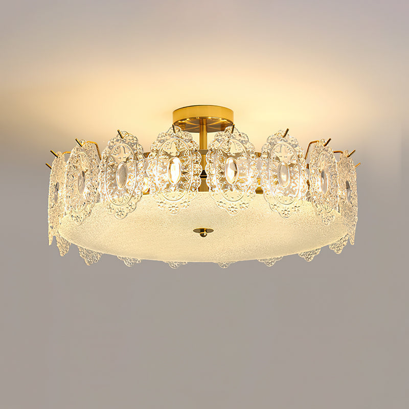 Lucinda Glass Semi-Flush Mount Ceiling Light