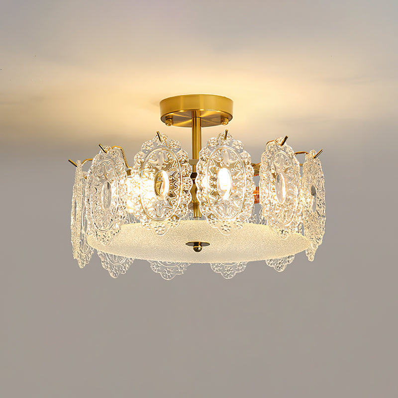 Lucinda Glass Semi-Flush Mount Ceiling Light