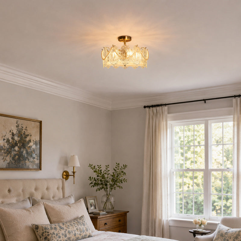 Lucinda Glass Semi-Flush Mount Ceiling Light