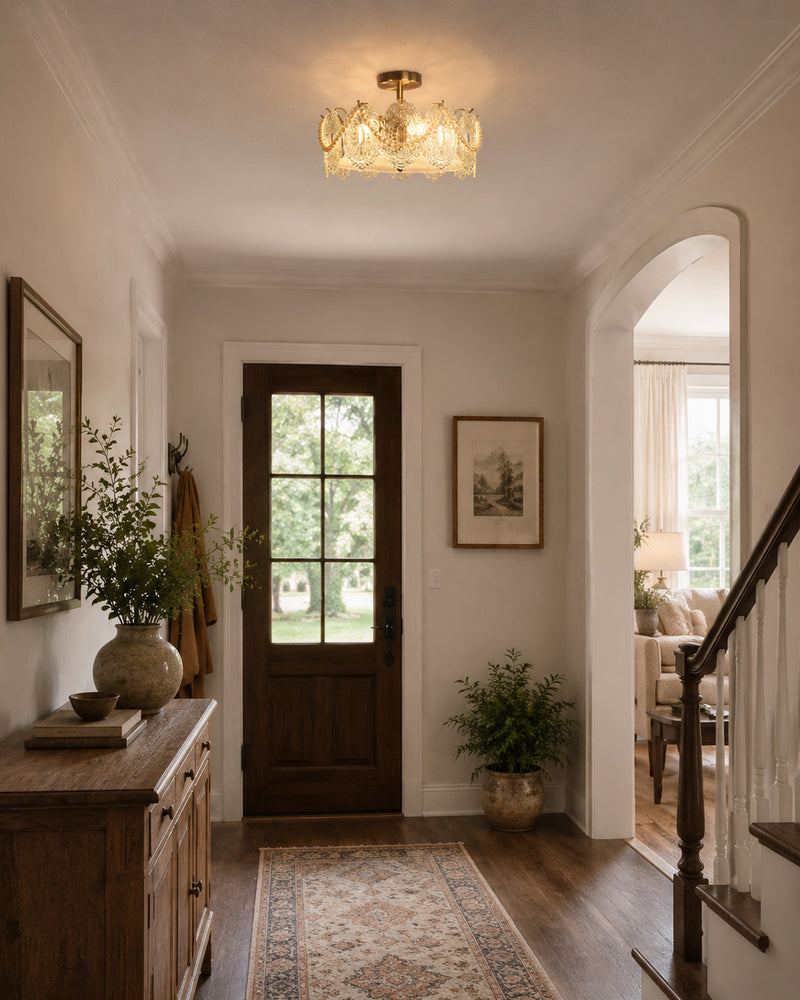 Lucinda Glass Semi-Flush Mount Ceiling Light