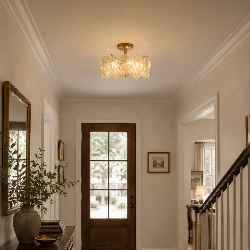 Lucinda Glass Semi-Flush Mount Ceiling Light