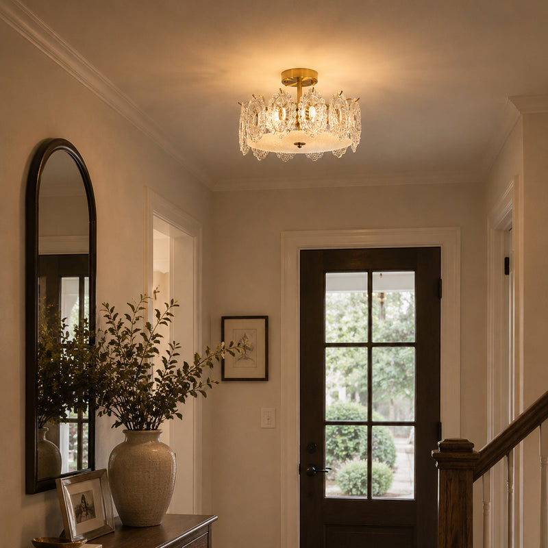 Lucinda Glass Semi-Flush Mount Ceiling Light